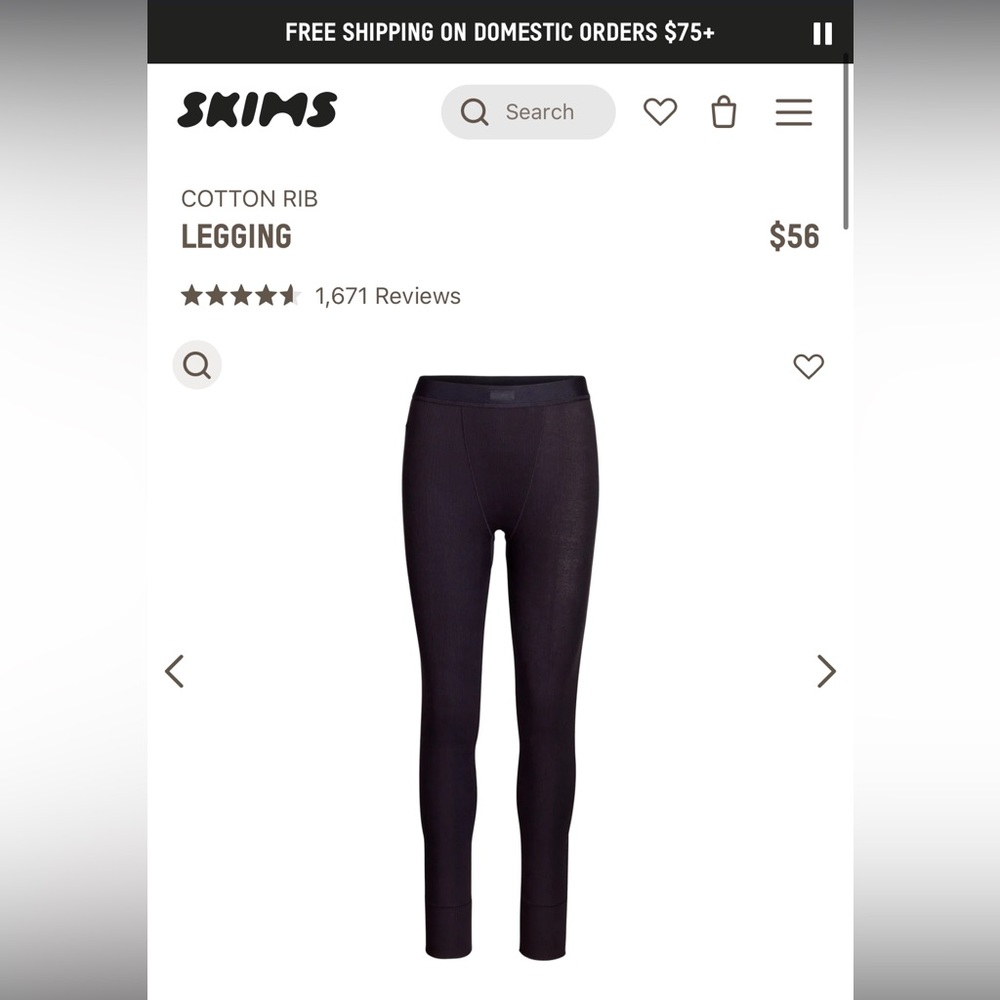 Skims cotton rib pants